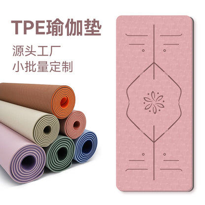 Non-slip tpe yoga mat thickened 10mm fitness mat home sound insulation shock absorption jogging sports dance mat custom - image 1
