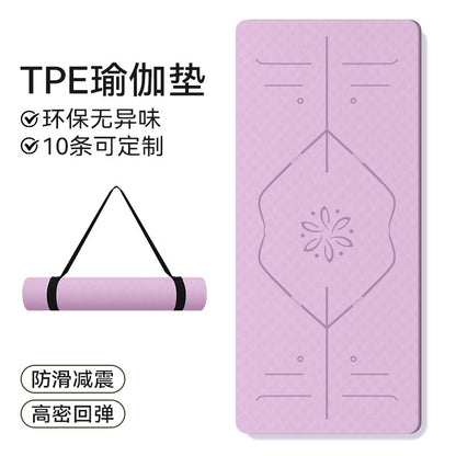 Non-slip tpe yoga mat thickened 10mm fitness mat home sound insulation shock absorption jogging sports dance mat custom - image 3