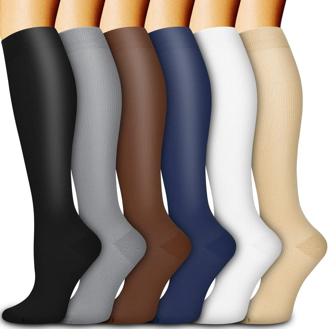 Amazon Elastic Socks Cycling Long Compression Socks Men's and Women's Calf Socks Outdoor Fitness Running Sports Pressure Socks - image 1