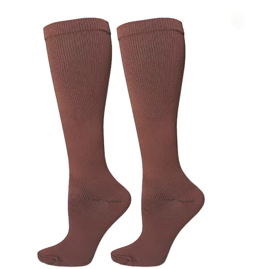 Amazon Elastic Socks Cycling Long Compression Socks Men's and Women's Calf Socks Outdoor Fitness Running Sports Pressure Socks - image 2