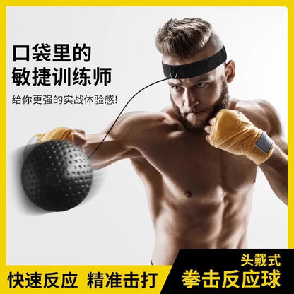 Head-Mounted Boxing Reaction Ball, Concentration and Attention Training Ball, Fitness Rebound Speed Ball, Concentration Training - image 1