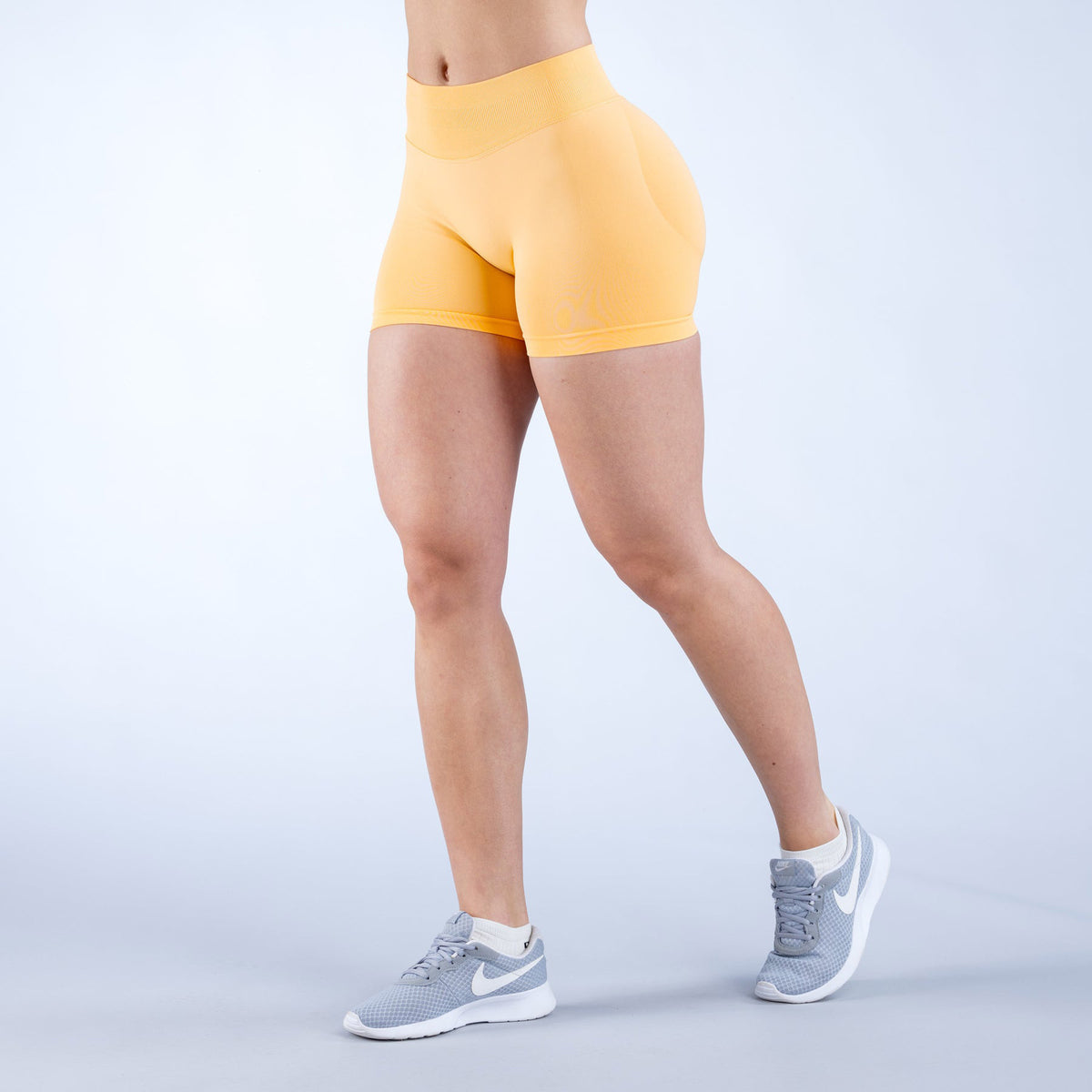 Df Cross-Border Pure Color Seamless Butt-Lifting Yoga Shorts Tight-Fitting Sports High-Elastic Breathable Quick-Drying Shorts - image 3