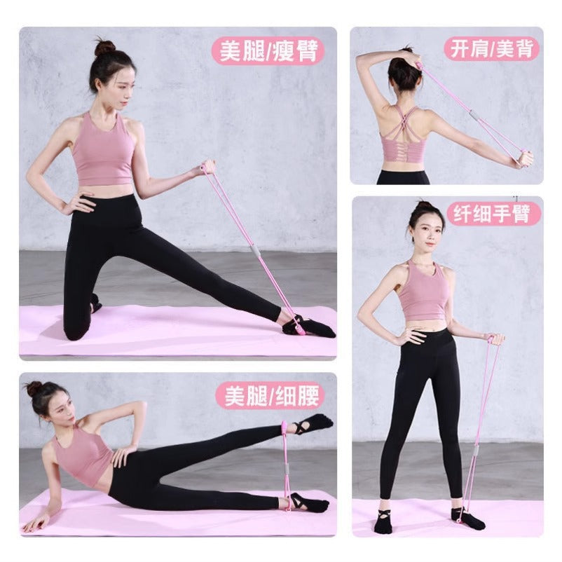 Pull rope eight-character tension device open shoulder fitness beautiful back pull belt elastic belt thin arm fitness equipment wholesale - image 4