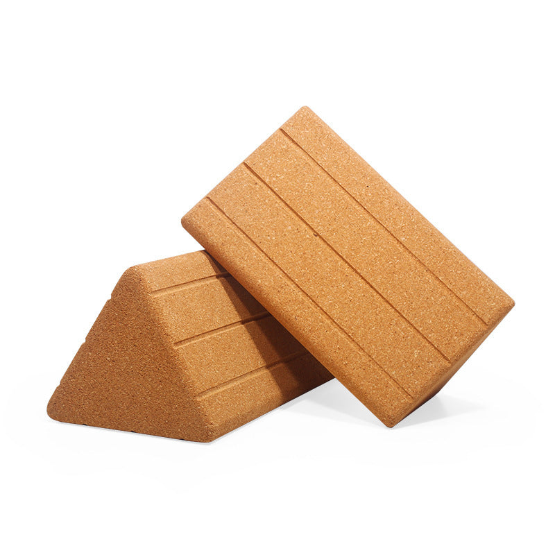 Cork Yoga Triangle Bricks Dance Fitness Auxiliary Bricks High Density Non-Shedding Balance Yoga Bricks Manufacturer Ready Stock - image 4