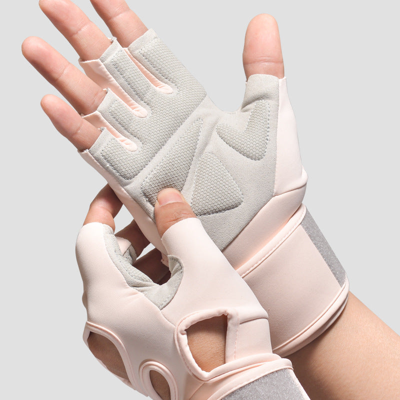Spot Weightlifting Fitness Gloves Breathable Non-Slip Wrist Support Sports Dumbbell Half-Finger Sports Gloves Summer Thin Style - image 2