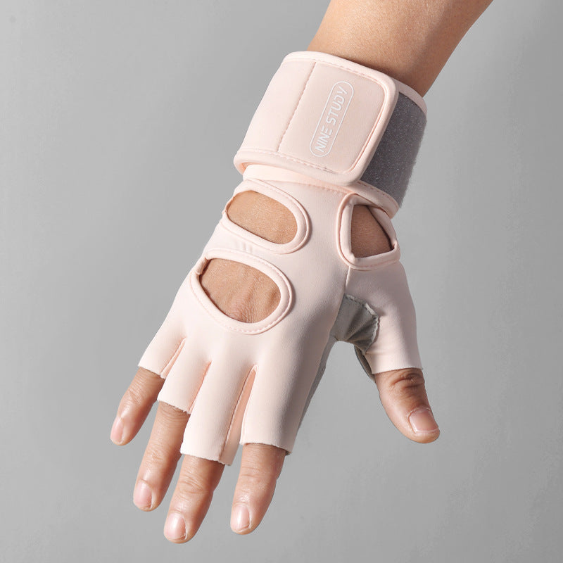 Spot Weightlifting Fitness Gloves Breathable Non-Slip Wrist Support Sports Dumbbell Half-Finger Sports Gloves Summer Thin Style - image 4