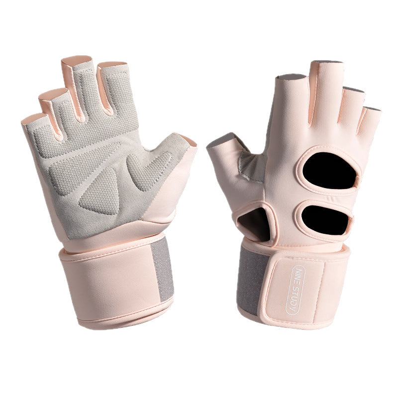 Spot Weightlifting Fitness Gloves Breathable Non-Slip Wrist Support Sports Dumbbell Half-Finger Sports Gloves Summer Thin Style - image 5