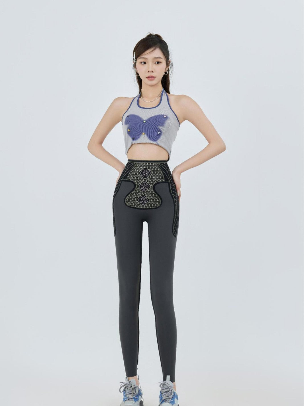 High-Waisted American-Style Slimming and Hip-Lifting Shark Pants for Women, Suitable for Fitness, Cycling, Casual Wear, and Yoga, Can Be Worn Outside - image 4