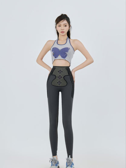 High-Waisted American-Style Slimming and Hip-Lifting Shark Pants for Women, Suitable for Fitness, Cycling, Casual Wear, and Yoga, Can Be Worn Outside - image 4