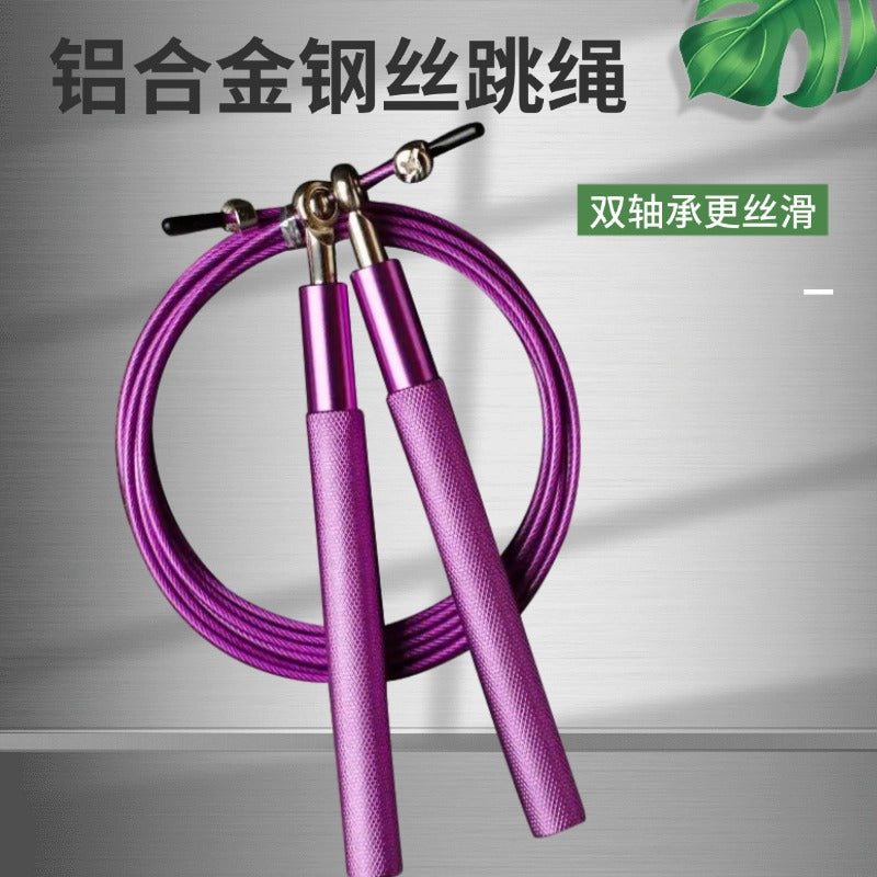 Metal Racing Steel Wire Skipping Rope Cross-Border Fitness Adult Sports Sporting Goods Double Bearing Skipping Rope Middle School Student Training - image 1
