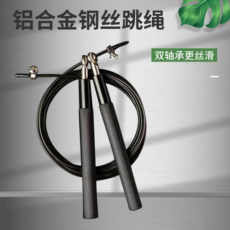 Metal Racing Steel Wire Skipping Rope Cross-Border Fitness Adult Sports Sporting Goods Double Bearing Skipping Rope Middle School Student Training - image 3