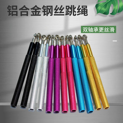 Metal Racing Steel Wire Skipping Rope Cross-Border Fitness Adult Sports Sporting Goods Double Bearing Skipping Rope Middle School Student Training - image 4