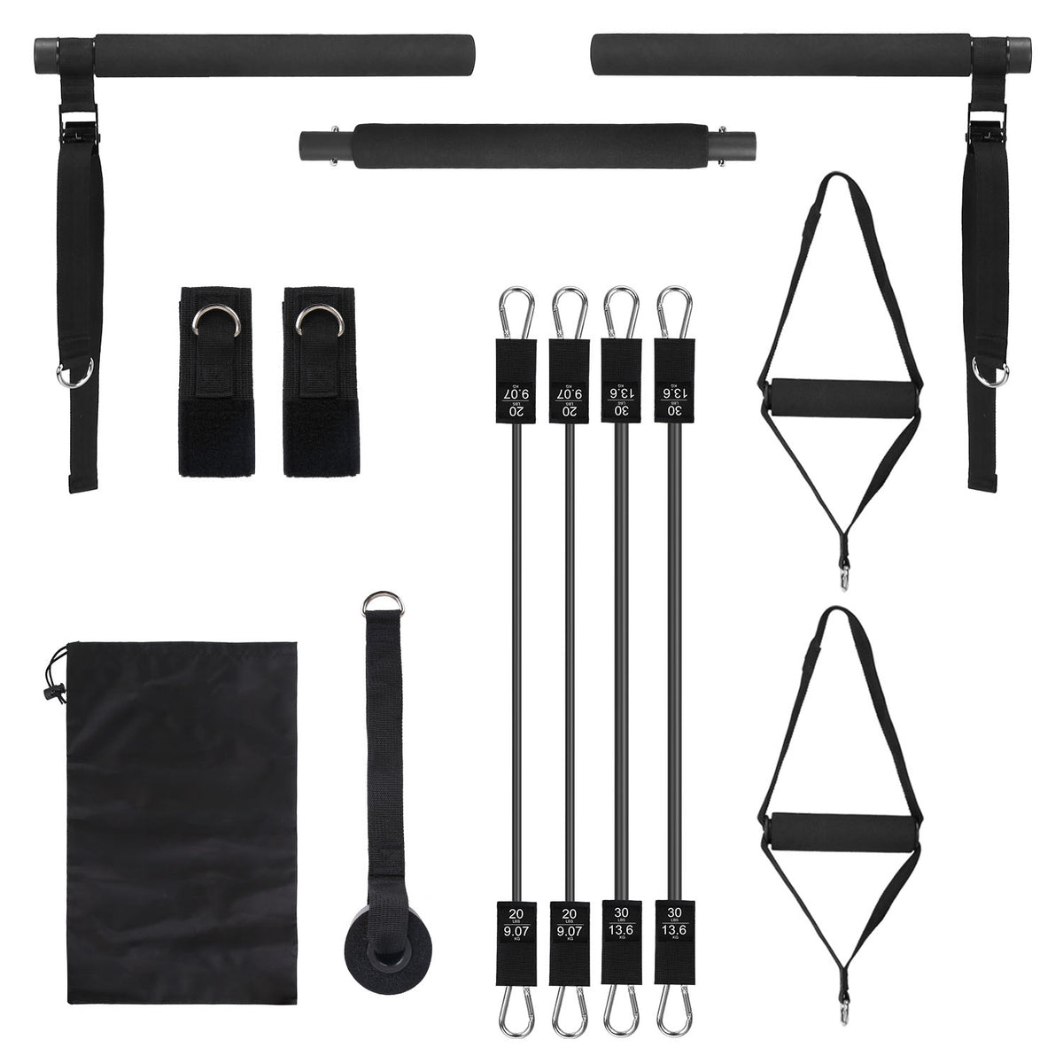 Pilates Bar with Resistance Bands Kit