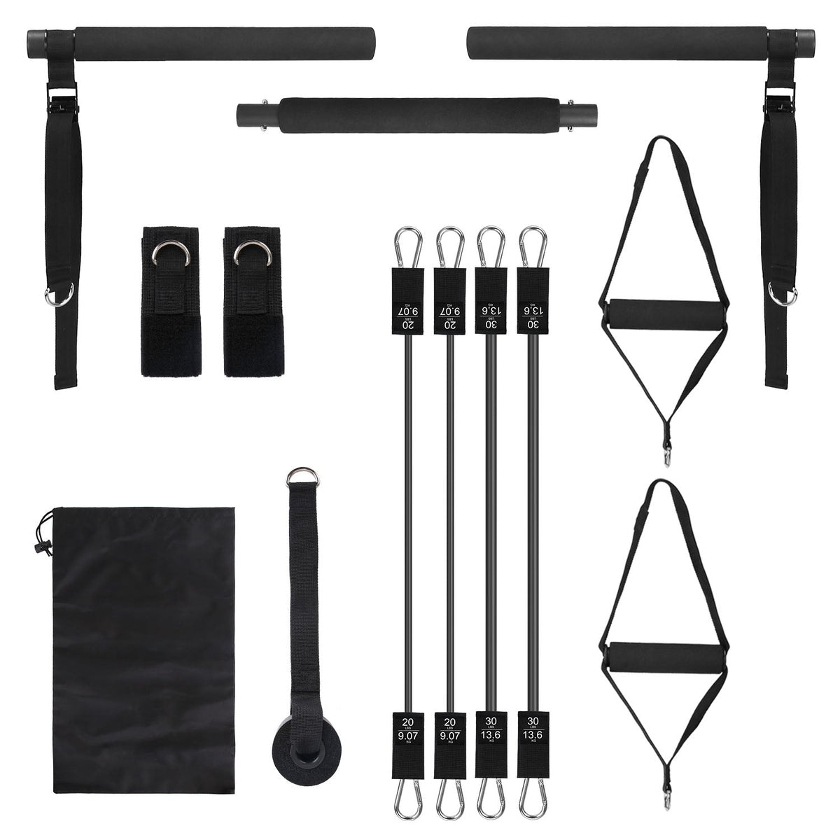 100LBS OR 180LBS Band Options - 1Pc Pilates Bar Kit Multifunctional Pilates…