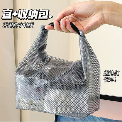 Waterproof Storage Bag Fitness Clothing Swimming Bathroom Large Capacity Drawstring Bag Men and Women Outdoor Travel Toiletry Bag Small - image 2