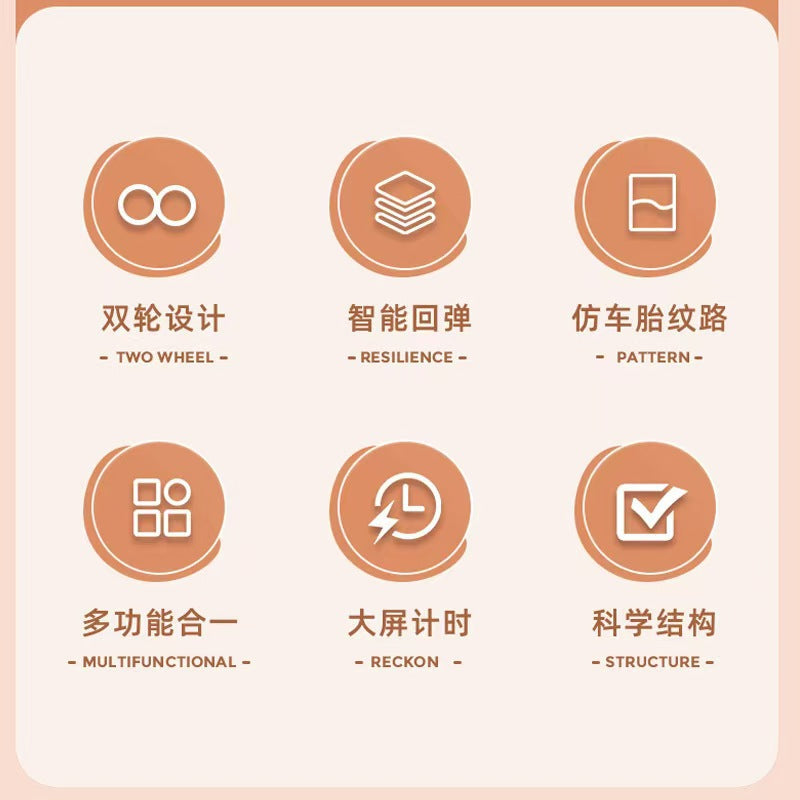Cross-Border Multifunctional Elbow Support Abdominal Wheel with Automatic Rebound Fitness Equipment Abdominal Muscle Wheel for Home Use Abdominal Exercise Device - image 2