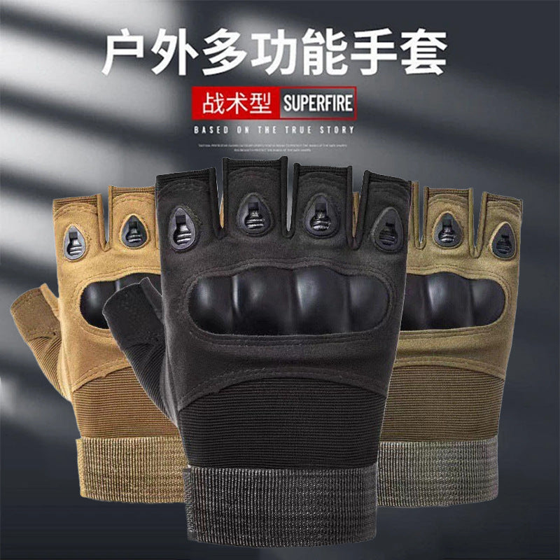 Half-Finger Tactical Gloves Men's Outdoor Cycling Sports Non-Slip Wear-Resistant Mountaineering Fitness Training Full-Finger Gloves - image 1