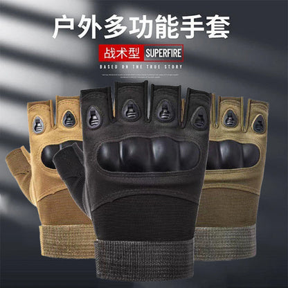 Half-Finger Tactical Gloves Men's Outdoor Cycling Sports Non-Slip Wear-Resistant Mountaineering Fitness Training Full-Finger Gloves - image 1