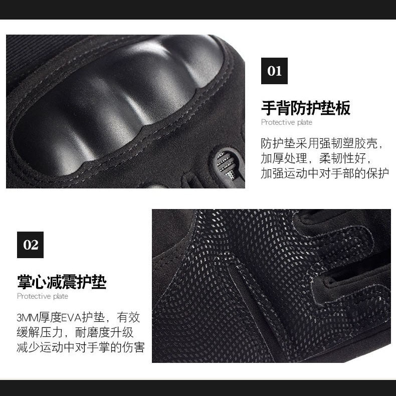 Half-Finger Tactical Gloves Men's Outdoor Cycling Sports Non-Slip Wear-Resistant Mountaineering Fitness Training Full-Finger Gloves - image 3