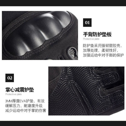 Half-Finger Tactical Gloves Men's Outdoor Cycling Sports Non-Slip Wear-Resistant Mountaineering Fitness Training Full-Finger Gloves - image 3