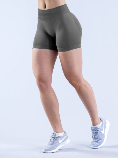 Cross-Border Amazon Yoga Peach Butt Full Matte High Elasticity Quick-Dry Fitness Shorts - image 2