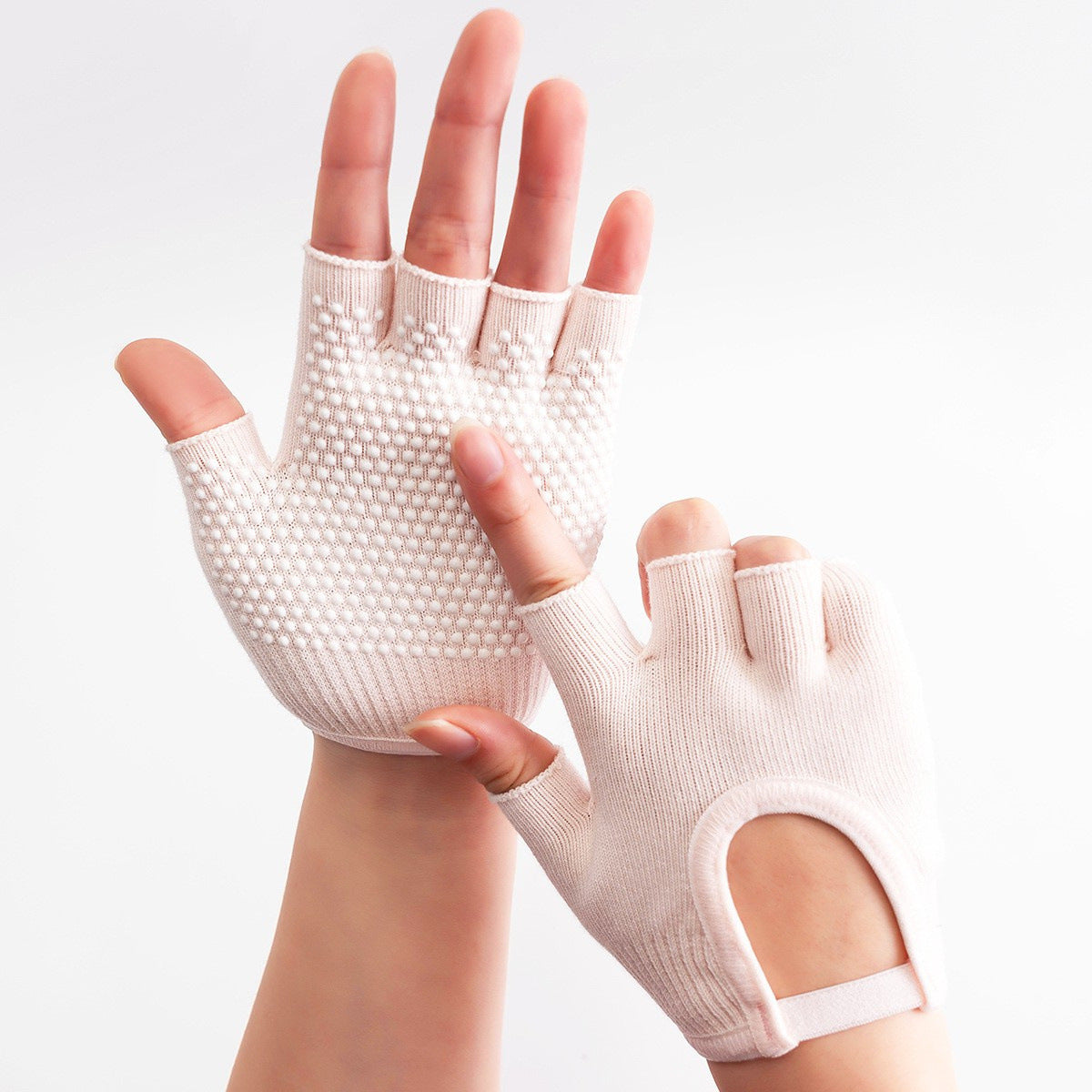 Gloves, Non-Slip Professional Yoga Accessories, Fingerless, Backless, Breathable Cotton Five-Finger Gloves, Aerial Yoga, Cross-Border Hot Style - image 2