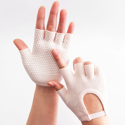 Gloves, Non-Slip Professional Yoga Accessories, Fingerless, Backless, Breathable Cotton Five-Finger Gloves, Aerial Yoga, Cross-Border Hot Style - image 2