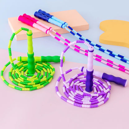 Children's Bamboo Jump Rope for Elementary School Students, Beginner Training, Soft Beads, Knot-Free, Adjustable, Special Jump Rope - image 3
