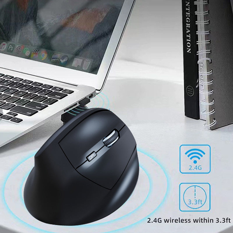 Wireless Bluetooth Vertical Mouse, Ergonomic Vertical Mouse with Silent Buttons, Convenient for Office Use, Comfortable Grip - image 2