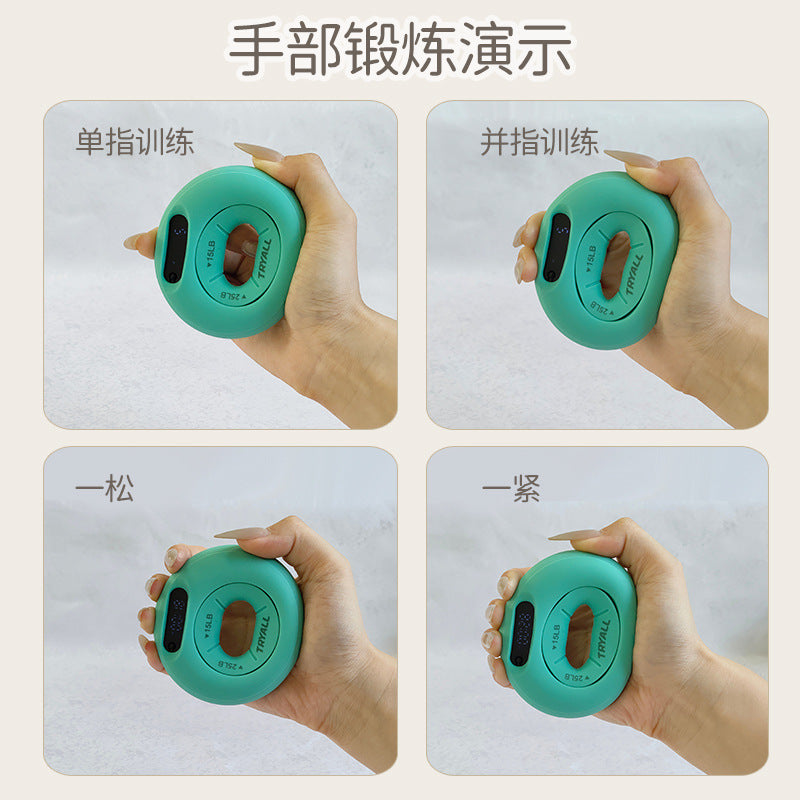 Silicone Grip Strength Ring for Hand Strength Training, Connects to Mobile Phone Via Bluetooth, Can Count Reps, Suitable for Watching Tiktok Videos - image 3