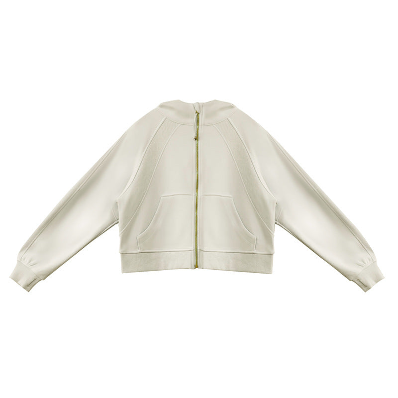 Yoga Wear Sports Gold Zipper Sweatshirt Women's Autumn and Winter Short Hoodie Casual Thin Loose Jacket - image 5