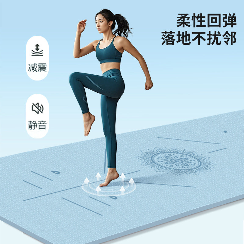 Tpe Yoga Mat Non-Slip Thickeneded Men's Fitness Mat Custom Yoga Mat Factory Soundproof Skipping Rope Mat Wholesale - image 4