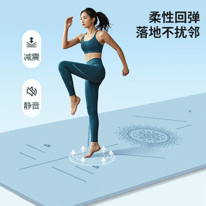 Tpe Yoga Mat Non-Slip Thickeneded Men's Fitness Mat Custom Yoga Mat Factory Soundproof Skipping Rope Mat Wholesale - image 4