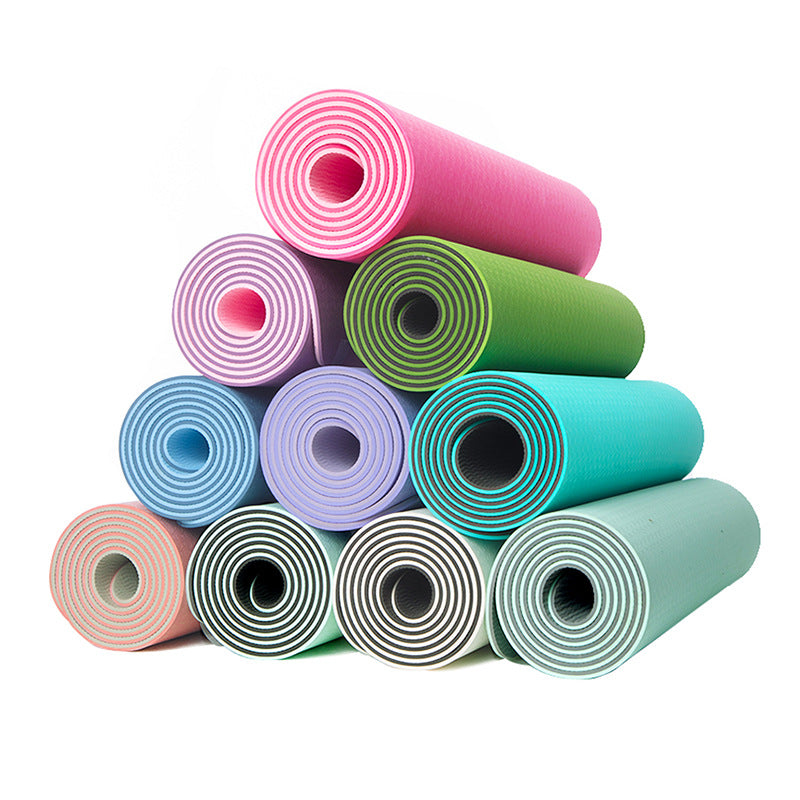 Tpe Yoga Mat Non-Slip Thickeneded Men's Fitness Mat Custom Yoga Mat Factory Soundproof Skipping Rope Mat Wholesale - image 5