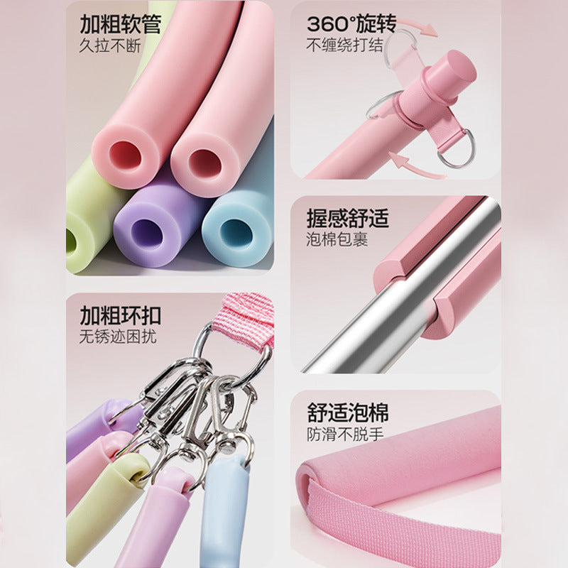 Cross-Border Shoulder Opening, Back Training, Leg Training, Fitness Yoga Elastic Band, Elastic Rope Strength Exercise High Pull-Down Trainer - image 4