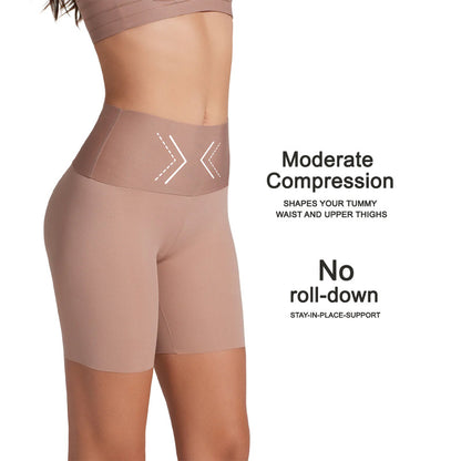 Yoga Pants Summer Thin Style Tummy Control Leggings Can Be Worn Outside for Cycling and Running, Butt-Lifting, Naked-Feel Tummy Control Pants, Safety Shorts for Women - image 3
