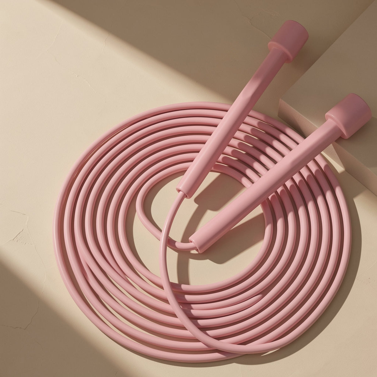 Loopfit PVC skipping rope with adjustable length and plaid-grip handles