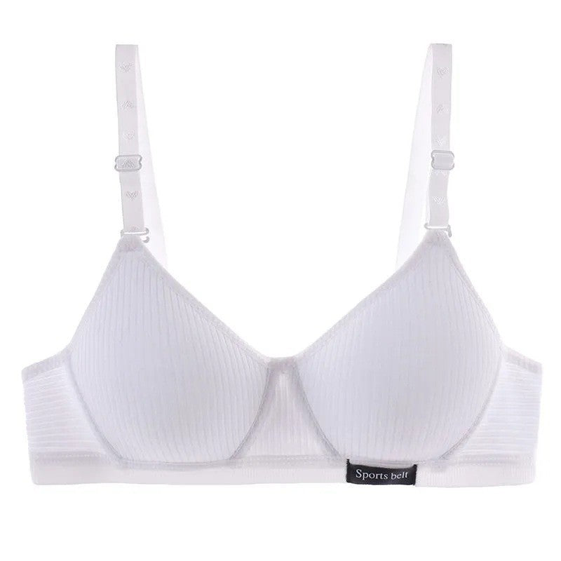 Pure Cotton Korean Style No Rims Push-Up Anti-Sagging Ab Cup Bra Summer Small Breast Thin Intimates for Girls - image 5
