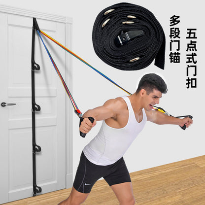 Multi-Point Door Anchor with Elastic Rope Door Buckle 11-Piece Set Tensioner Accessories Tension Rope Door Clip Home Fitness Equipment - image 1