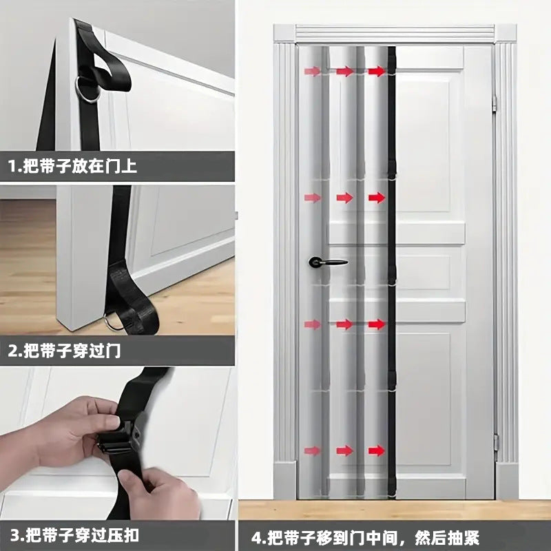 Multi-Point Door Anchor with Elastic Rope Door Buckle 11-Piece Set Tensioner Accessories Tension Rope Door Clip Home Fitness Equipment - image 3