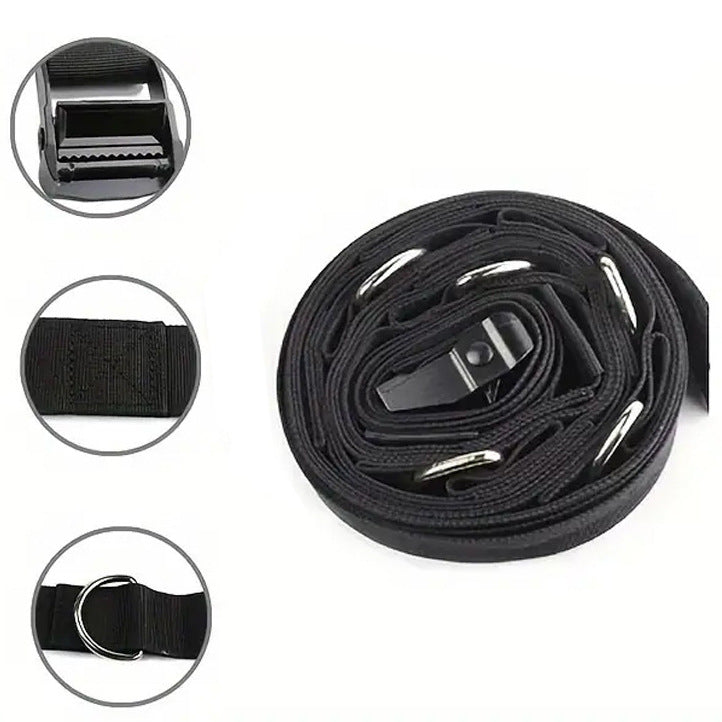 Multi-Point Door Anchor with Elastic Rope Door Buckle 11-Piece Set Tensioner Accessories Tension Rope Door Clip Home Fitness Equipment - image 4