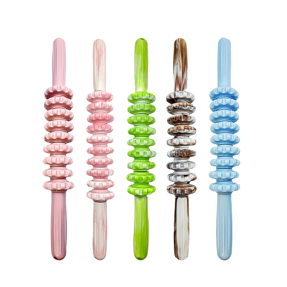 Plastic Back Massager Chiropractic Manual Roller Massage Tool Home Health Yoga Stick Cross-Border Delivery - image 1