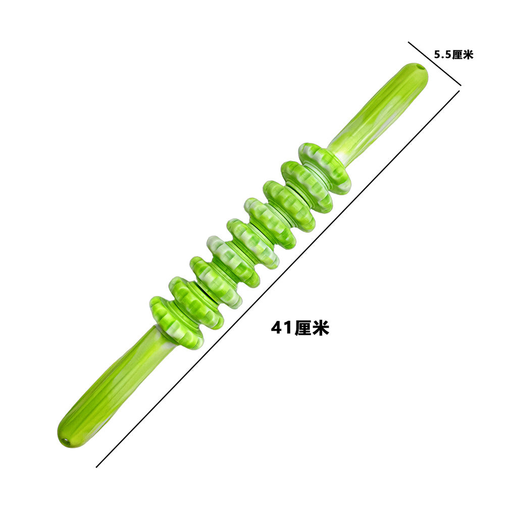 Plastic Back Massager Chiropractic Manual Roller Massage Tool Home Health Yoga Stick Cross-Border Delivery - image 4
