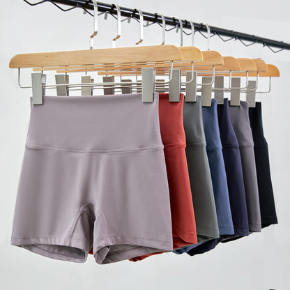 2025 New Style No T-Line Three-Point Yoga Pants Women's European and American High-Waist Hip-Lifting Peach Sports Shorts Fitness Hot Pants - image 3