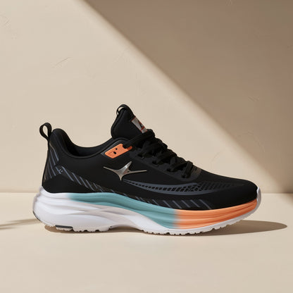 Men's low-top running shoes with a mesh upper, round toe, and flat heel - view 5