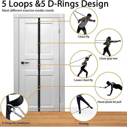 Elastic Band Door Buckle Tension Rope Holder Door Frame Board Hook Pull Buckle Home Resistance Training Fitness Card Door - image 3