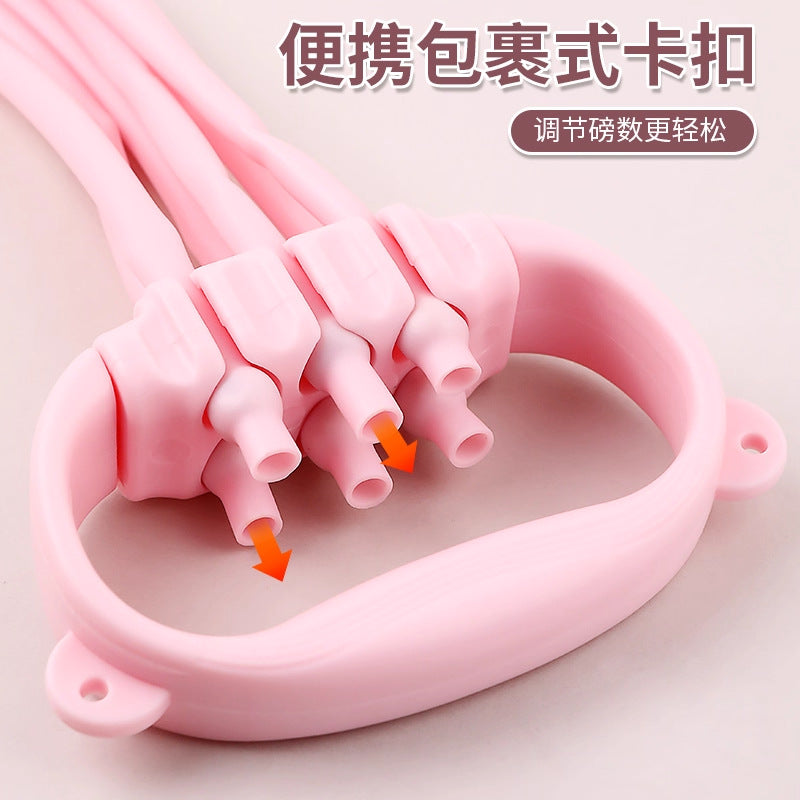 Adjustable Poundage Six-Strand Tension Belt for Shoulder Opening, Back Stretching, Elastic Rope, Home Fitness Tensioner for Girls Wholesale - image 3