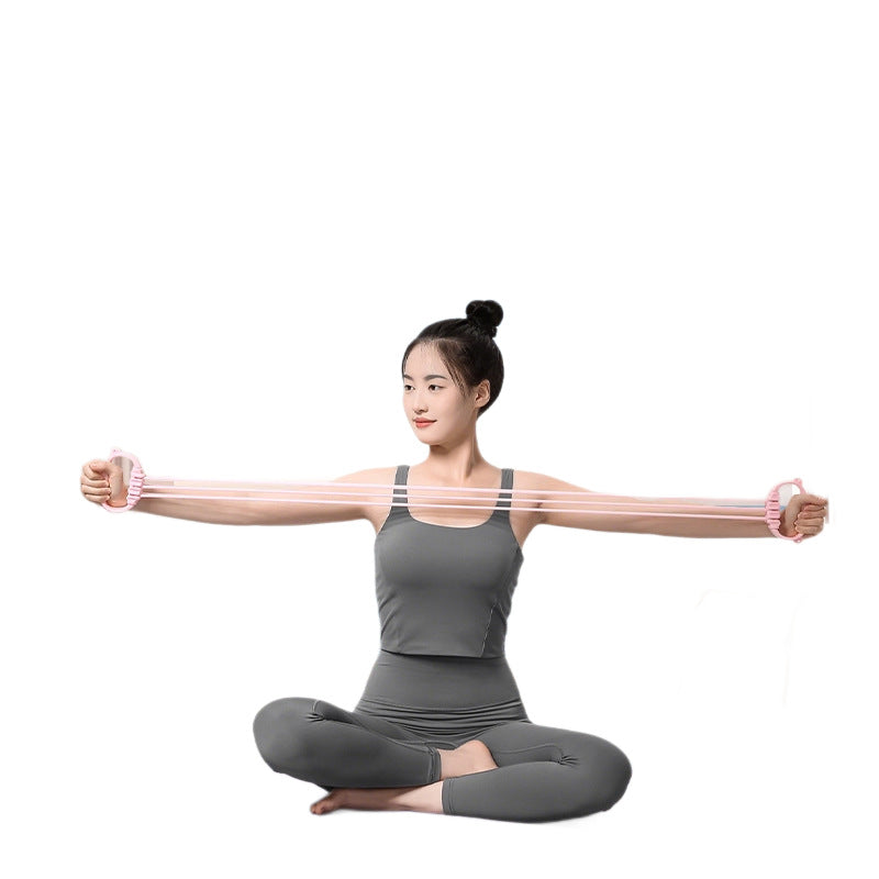 Adjustable Poundage Six-Strand Tension Belt for Shoulder Opening, Back Stretching, Elastic Rope, Home Fitness Tensioner for Girls Wholesale - image 5