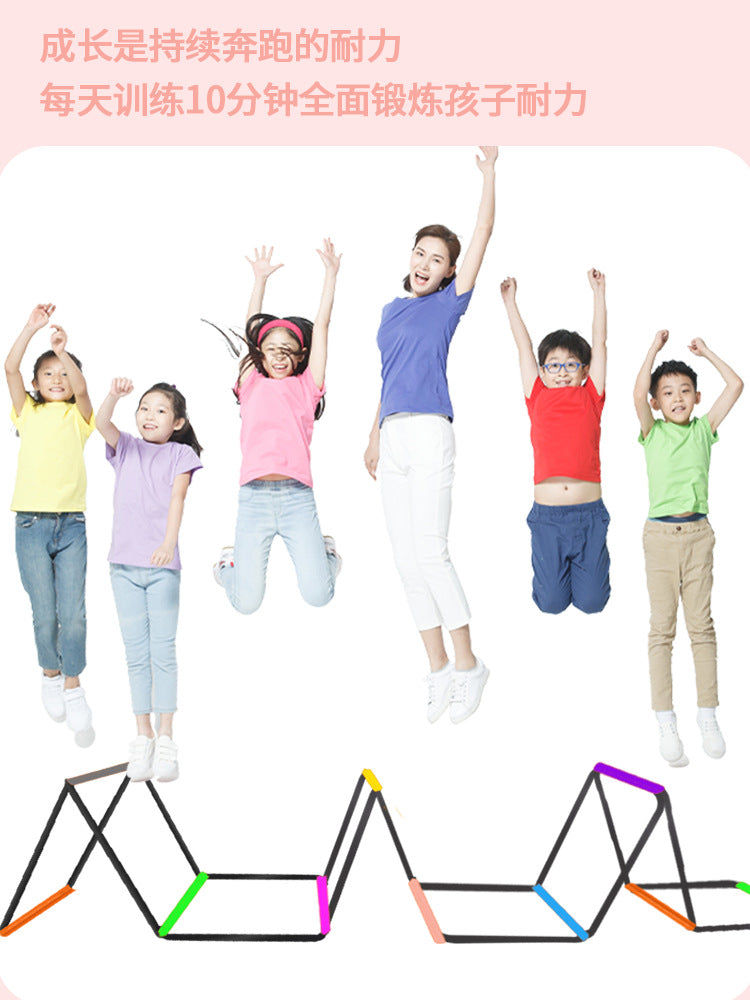 Multifunctional Agile Folding Ladder Children's Physical Fitness Exercise Jump Ladder Rope Ladder Training Butterfly Ladder Hurdle Frame - image 3