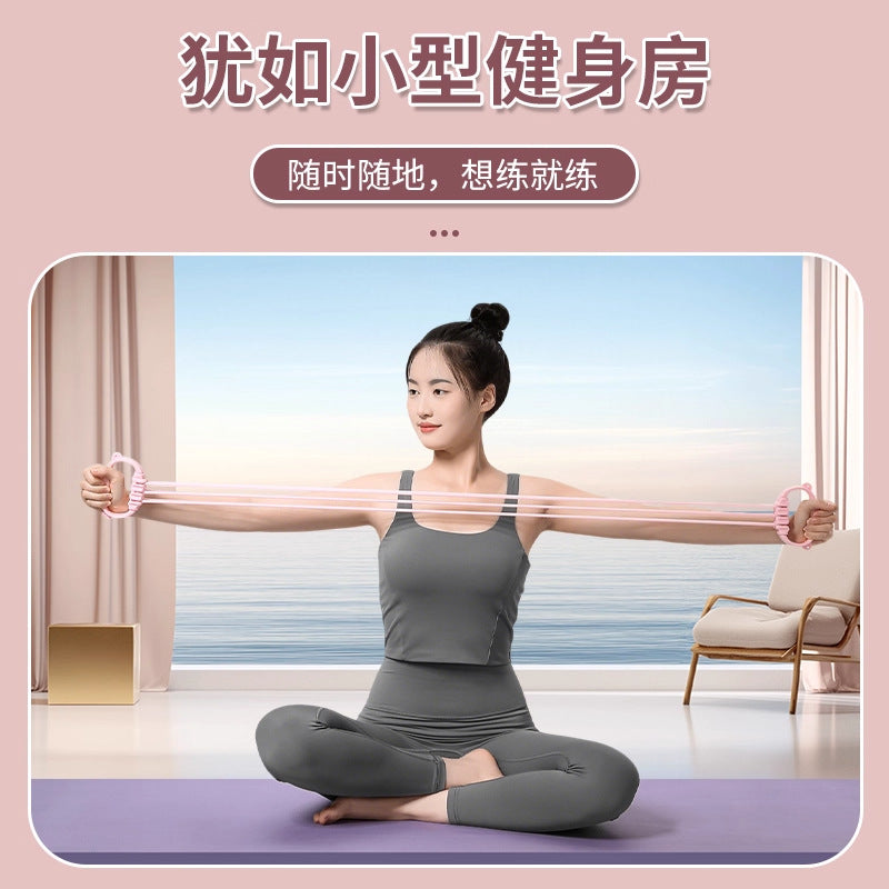 Adjustable Resistance Band for Women, Back Training Elastic Band, Shoulder Opener, Home Back Stretching Tool, Fitness Yoga - image 4